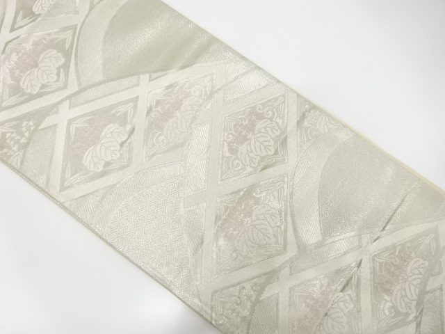 JAPANESE KIMONO / ANTIQUE FUKURO OBI / SILK / WOVEN SEIGAIHA